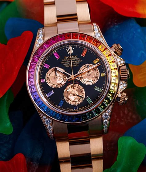 rolex rainbow bezel for sale|rolex daytona rainbow 2022.